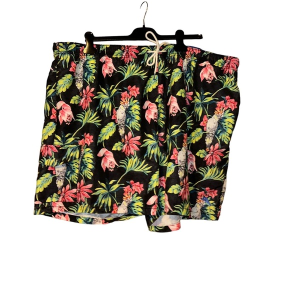 Men Tommy Bahama Tropical Parrots swim trunks big & tall 3XL tall floral beach - Picture 1 of 4